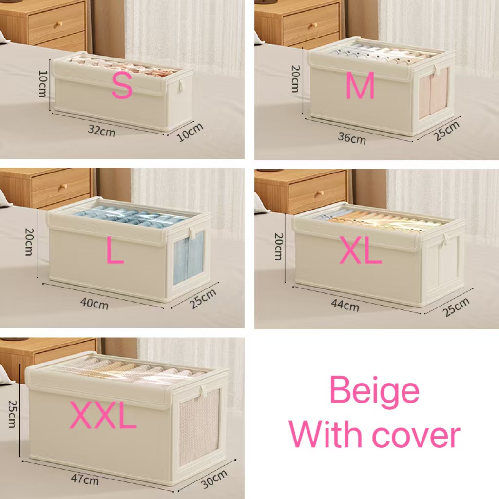 Baby Clothes Organiser - 1PC opvouwbare kledingopbergdoos met transparant venster
