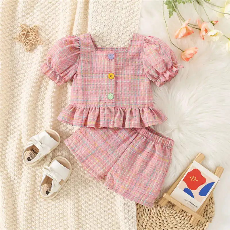 Baby Clothing Clearance - (0-3 Jaar Oud) Zomer Babymeisje Katoenkleurige