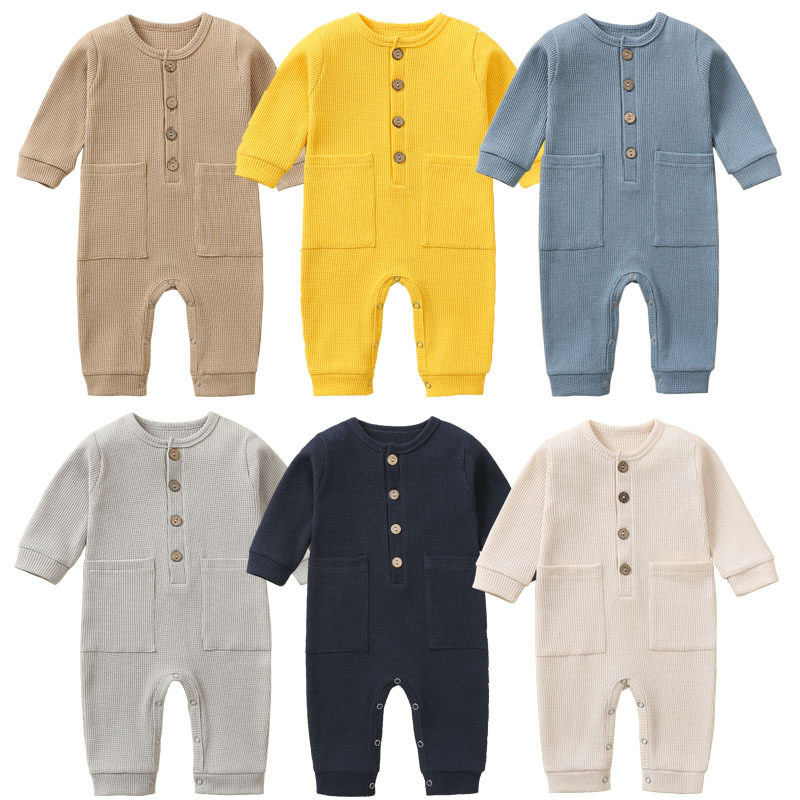 Baby Clothing Factory Shop - 100% Katoen Wafel Eendelige Kopen Meer