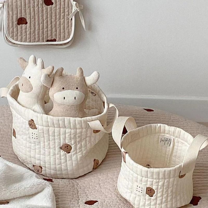 Baby Clothes Organiser - Schattige beer borduurwerk luiertas luier organisator