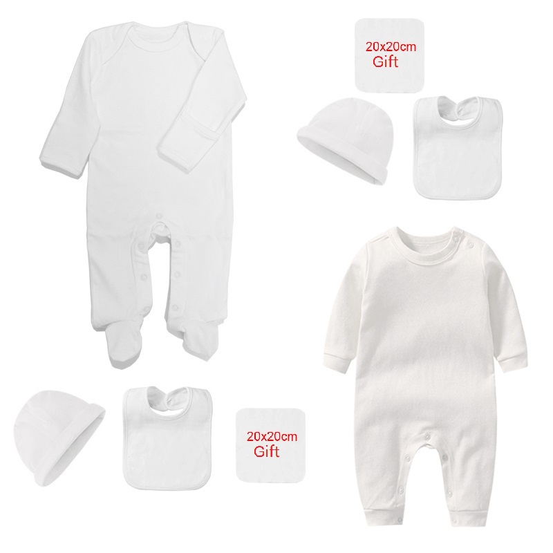 Baby Clothing Factory Shop - 4-delige katoenen pasgeboren babykledingset romper motorkap