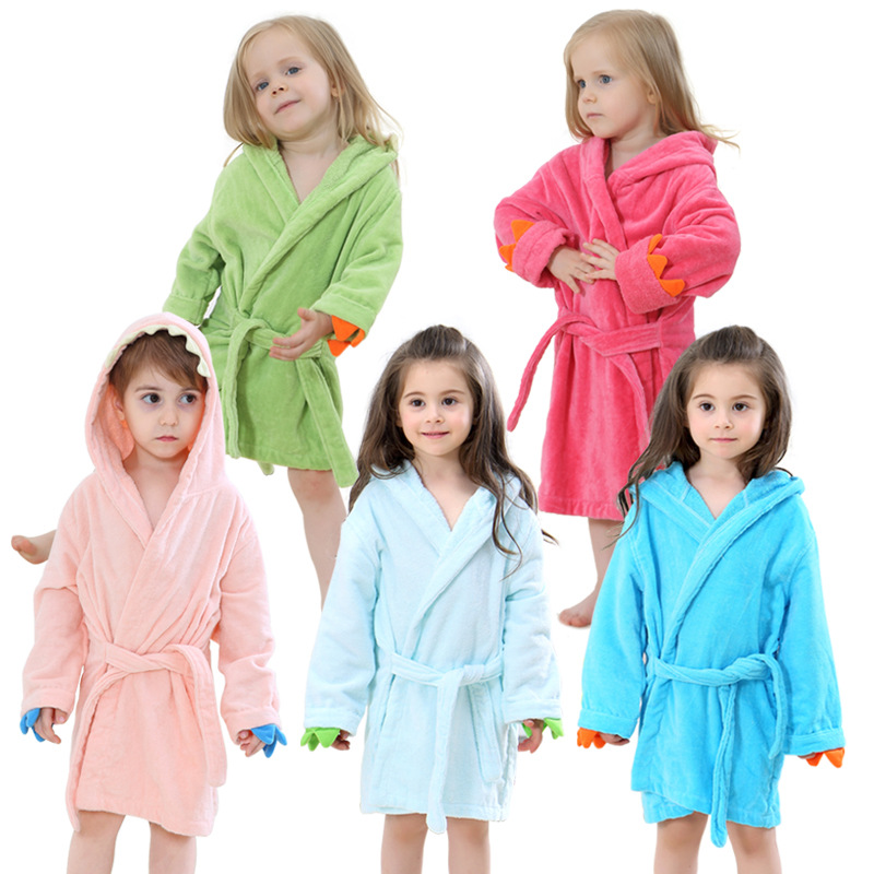 Baby Clothing Factory Shop - Kinderbadjas met capuchon Dragon Paw Design