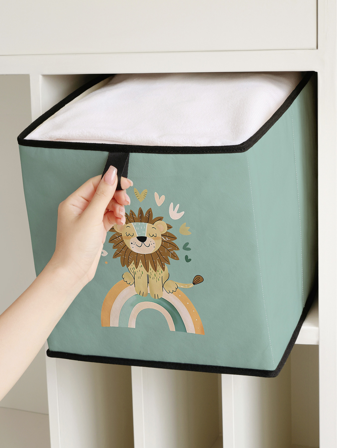 Schattige leeuw regenboogprint - Baby Clothes Organiser recensie en prijs