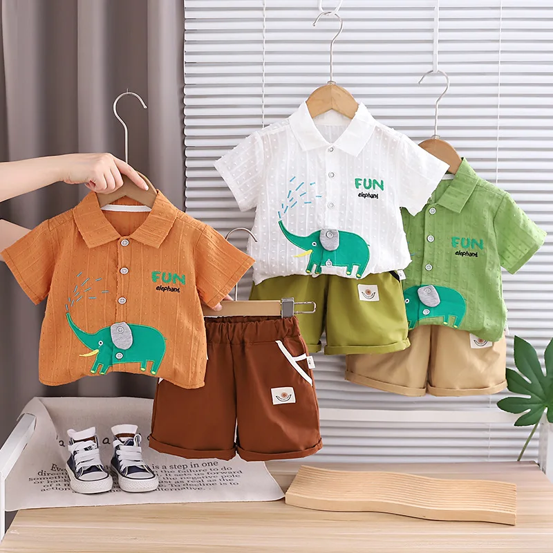 Zomersetje voor babyjongens 20 - Baby Clothing Elephant recensie en prijs