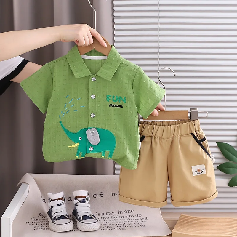 Zomersetje voor babyjongens 20 - Baby Clothing Elephant recensie en prijs